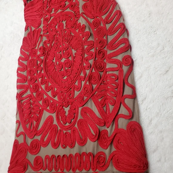 SOLD 🚫 JS Collections| Embroidered Soutache Trumpet Dress - Picture 5 of 11